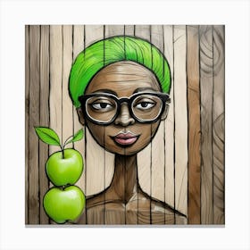 Green Apple - AI Art Print Canvas Print