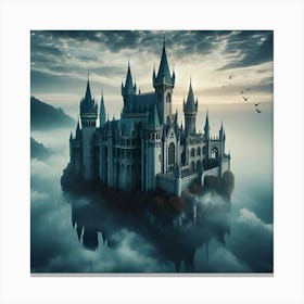 A Description Of A Gothic Style Castle With An Airy View, Emphasizing Its Mysterious Nature 1 Canvas Print