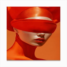 Blindfolded Woman Canvas Print