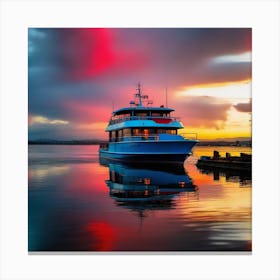 Sunset On A Boat 22 Canvas Print