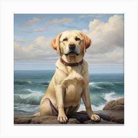 Labrador Retriever Dog Valley art 4 Canvas Print