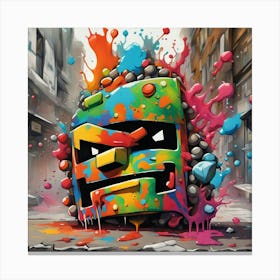 Splatter Painting Canvas Print