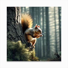 Squirrel In The Forest 181 Canvas Print