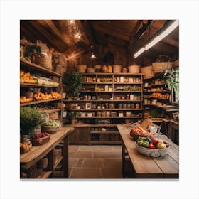 Interior Of A Farm Store Canvas Print