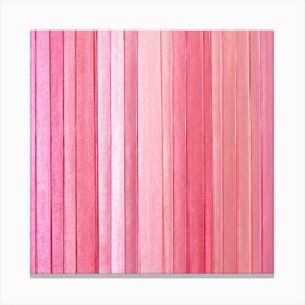 Pink Striped Wallpaper Canvas Print