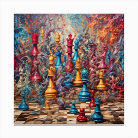 Surreal Chess 3 Canvas Print