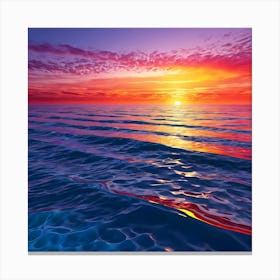 Sunset Over The Ocean 27 Canvas Print