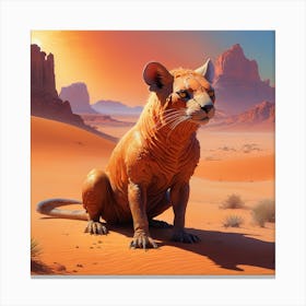 Glowing Desert Animal 2 Canvas Print