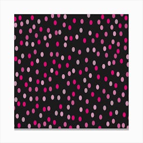 Pink Polka Dots Canvas Print