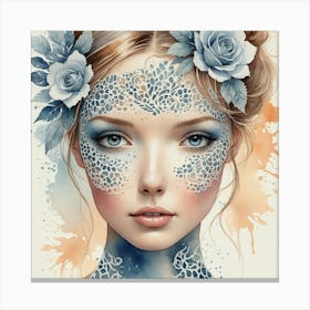 Blue Roses Canvas Print