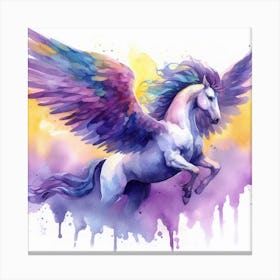 Unicorn Watercolor Painting Canvas Print