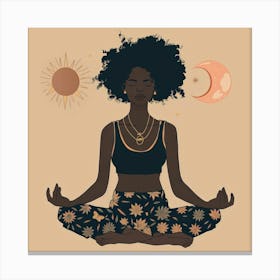 Woman In Yoga Pose Canvas Print