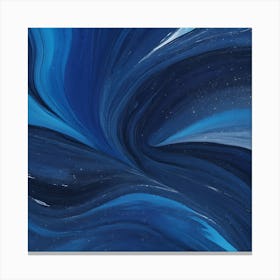 Abstract Blue Painting Canvas Print