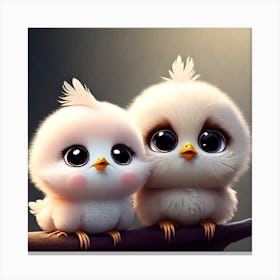 Cute Little Birds Canvas Print