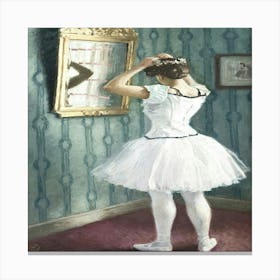 Ballerina In The Mirror Canvas Print