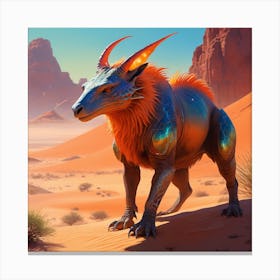 Glowing Desert Animal 3 Canvas Print
