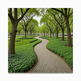 Path In The Park 1 Canvas Print