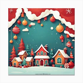 Christmas Village 3 Canvas Print