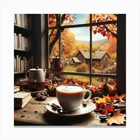 Autumn Coffee Table Canvas Print