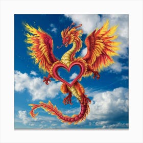 Heart Dragon Canvas Print