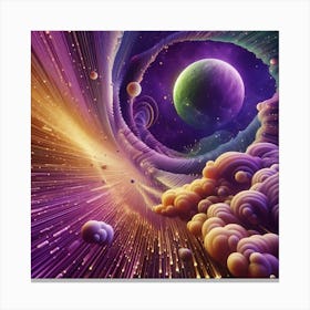 Galaxy In Space Canvas Print