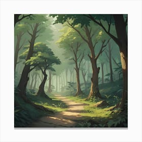 Path In The Forest Canvas Print