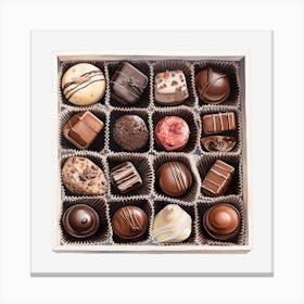 Chocolates In A Box 3 Canvas Print