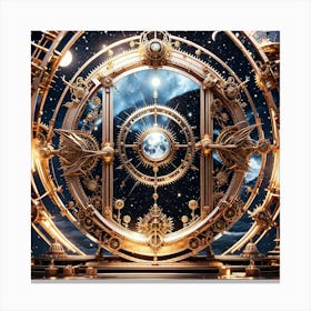 Steampunk Clock Canvas Print