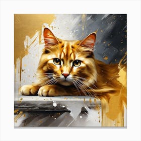 Golden Cat 29 Canvas Print