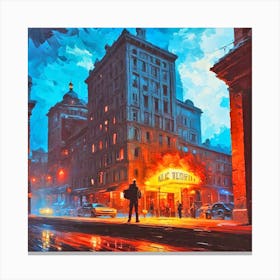 City At Night 1 Canvas Print