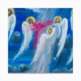 Impressionist Oil Painting Of God S Wrath On Falling Angels Canvas Print