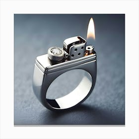 A Men S Ring Designed As A Lighter Canvas Print