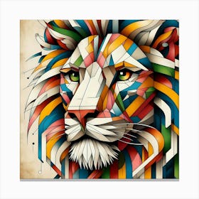 Abstract Lion Head 1 Canvas Print