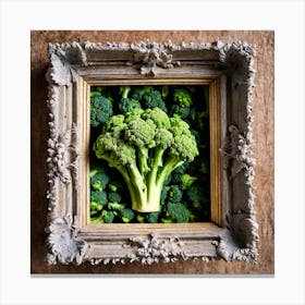 Framed Broccoli 7 Canvas Print