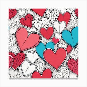 Valentine'S Day Hearts 2 Canvas Print