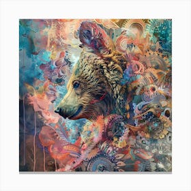 Psychedelic Bear Canvas Print