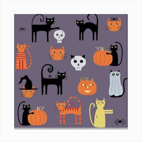 Halloween Cats Canvas Print