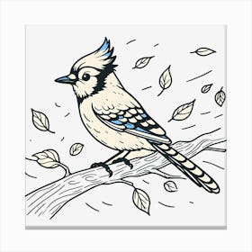 Bluejay ~Reimagined 1 Canvas Print