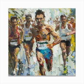 Marathon Runners 10 Canvas Print