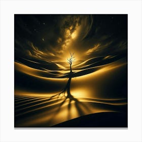 Tree In The Desert 12 Canvas Print