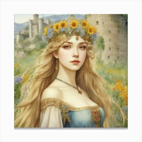 Medieval Princess Canvas Print