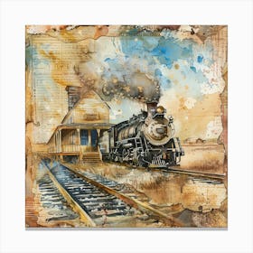 Vintage Steam Train 9 Canvas Print