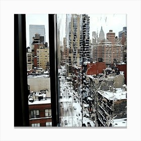 View From A Window In New York City Canvas Print