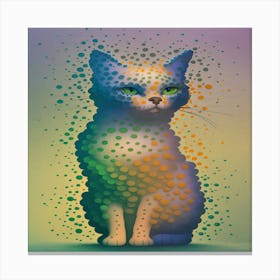 Cat With Dots Canvas Print