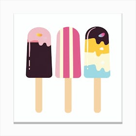 Ice Cream Pops Canvas Print