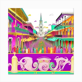 New Orleans Street Scene 4 Canvas Print