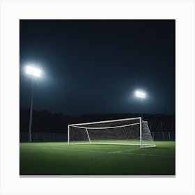 Soccer Field At Night 1 Canvas Print