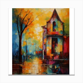 Church In The Rain Canvas Print