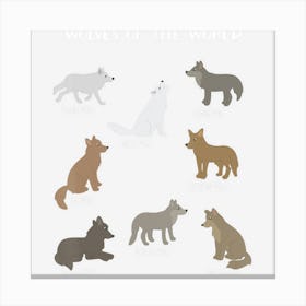 Wolves Of The World Educational Wolf Gift Canvas Print