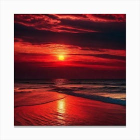 Sunset On The Beach 575 Canvas Print